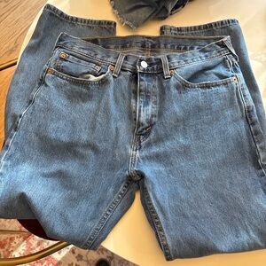 Levi’s 505 Straight Leg Jeans 34x30 Classic Blue Denim